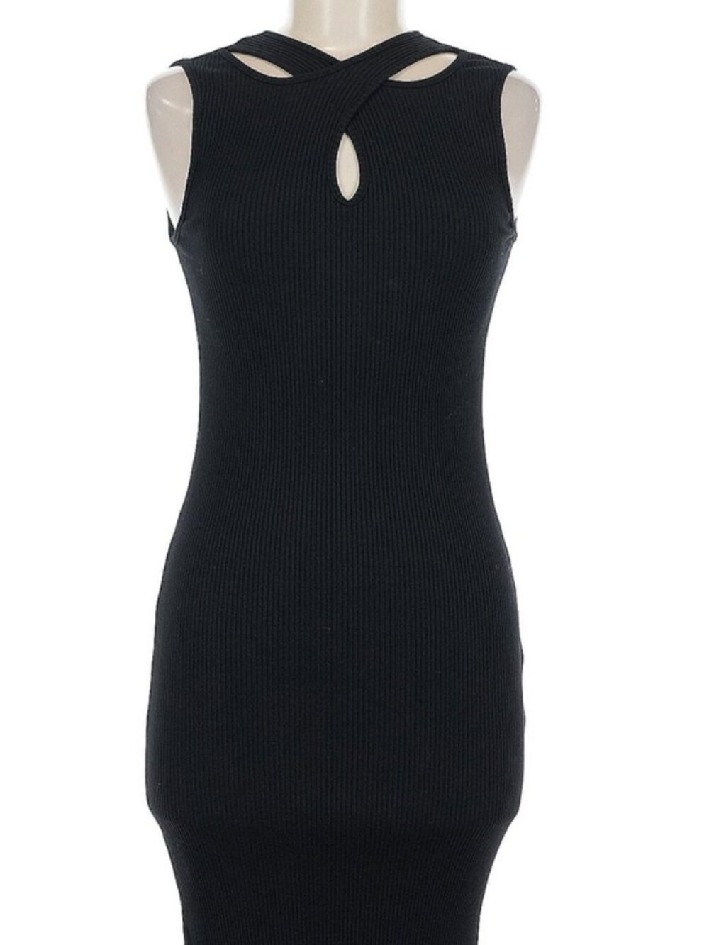 Amour Vert Black Keyhole Dress